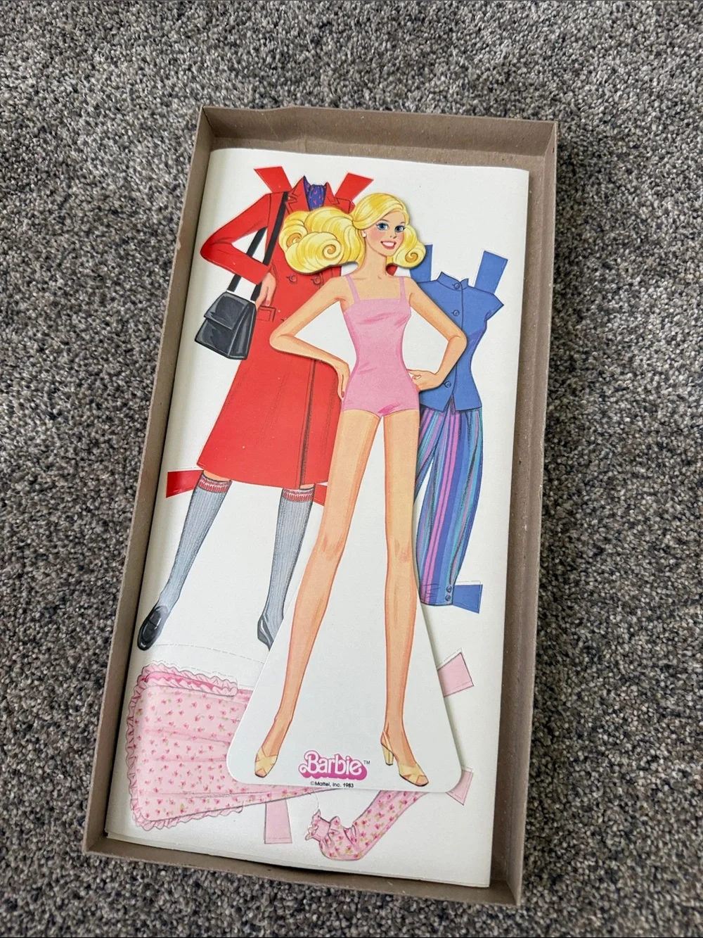 Barbie Paper Doll - Pink Dress (Barbie) Vintage 1983 Never used